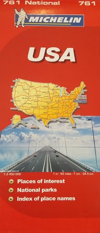Туристическая и дорожная карта Соединенных Штатов Америки 